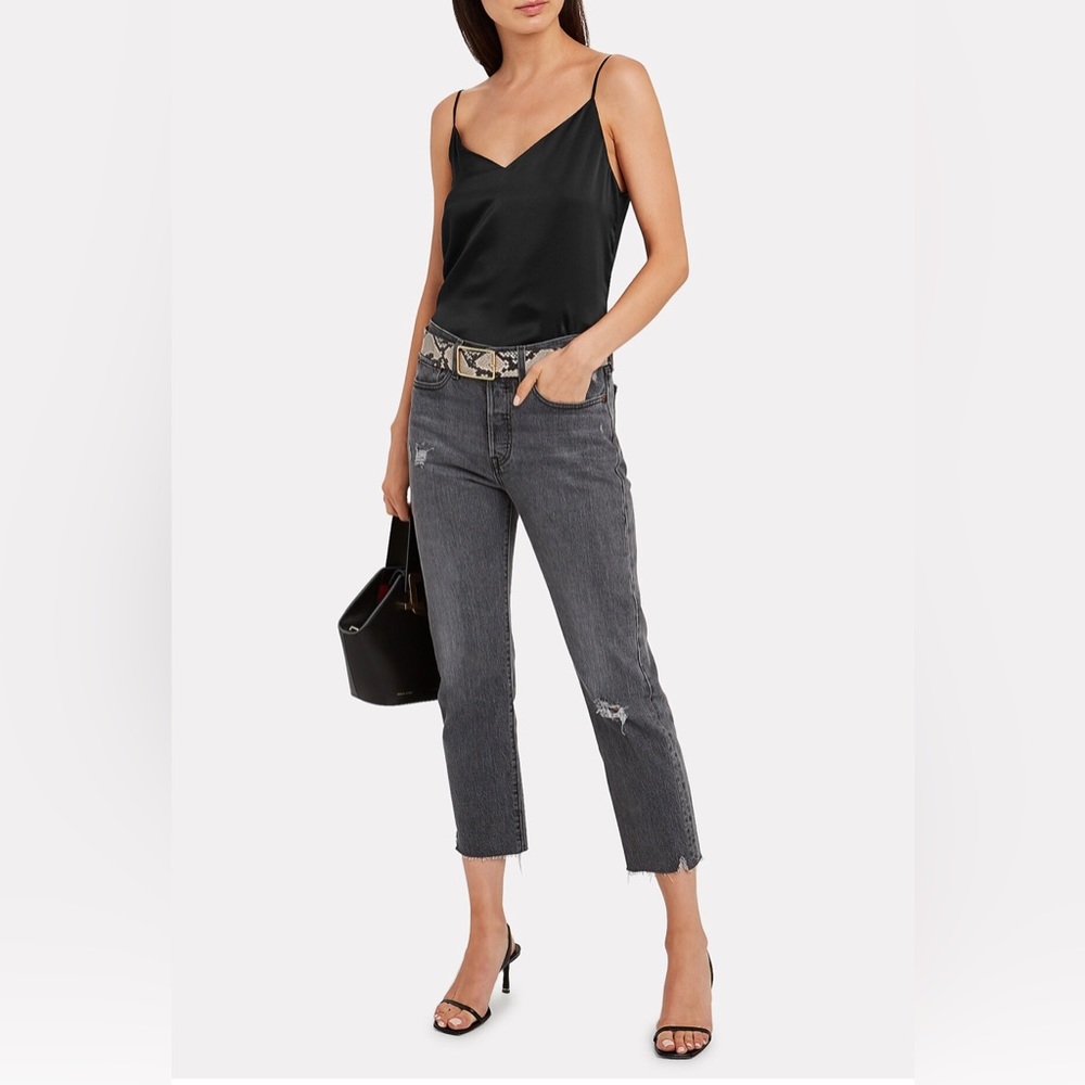 Intermix Karina Silk Camisole in Black, L NWT